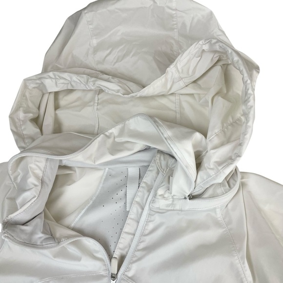 lululemon Goal Smasher Jacket Hooded White Sz 8 - Picture 10 of 16